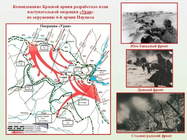 Командование Красной армии разработало план наступательной операции «Уран» по окружению 6-й армии