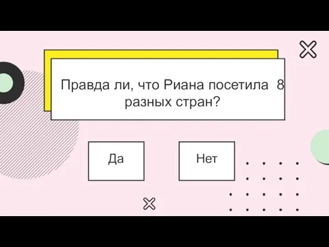 Правда ли, что Риана посетила 8 разных стран? Да Нет