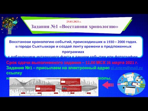 Восстанови хронологию событий, происходивших в 1930 – 2000 годах. в городе Сыктывкаре