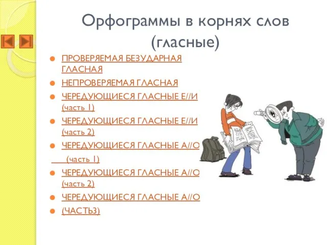 Орфограммы в корнях слов (гласные) ПРОВЕРЯЕМАЯ БЕЗУДАРНАЯ ГЛАСНАЯ НЕПРОВЕРЯЕМАЯ ГЛАСНАЯ ЧЕРЕДУЮЩИЕСЯ ГЛАСНЫЕ