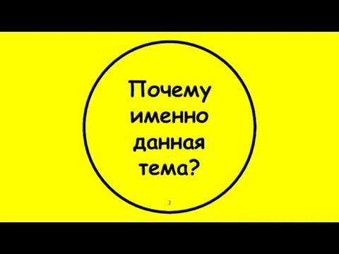 Почему именно данная тема?