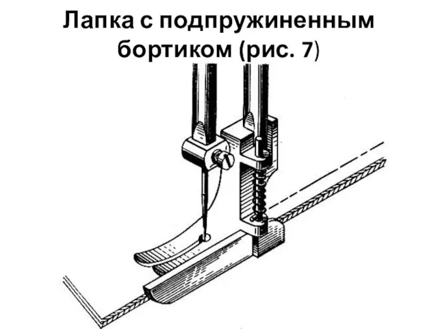 Лапка с подпружиненным бортиком (рис. 7)