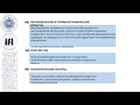 формирование временного коллектива обучающихся и распределение их функций с целью осуществления перевода