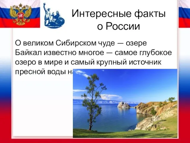 Интересные факты о России О великом Сибирском чуде — озере Байкал известно