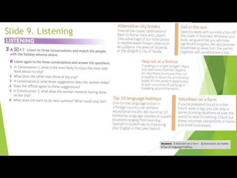 Slide 9. Listening