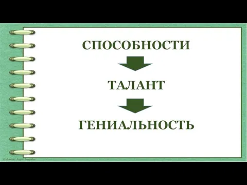 СПОСОБНОСТИ ТАЛАНТ ГЕНИАЛЬНОСТЬ