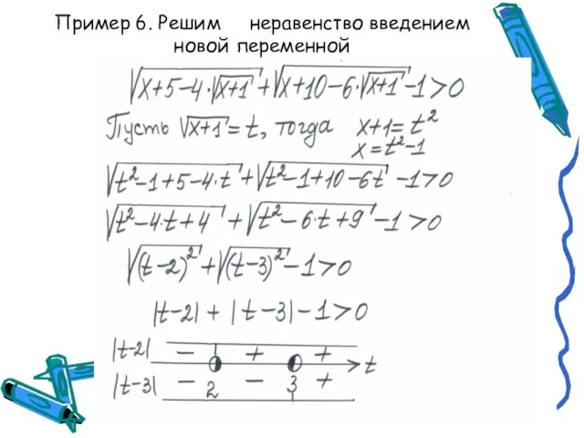 Пример 6. Решим неравенство введением новой переменной