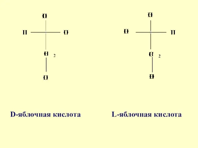 D-яблочная кислота L-яблочная кислота