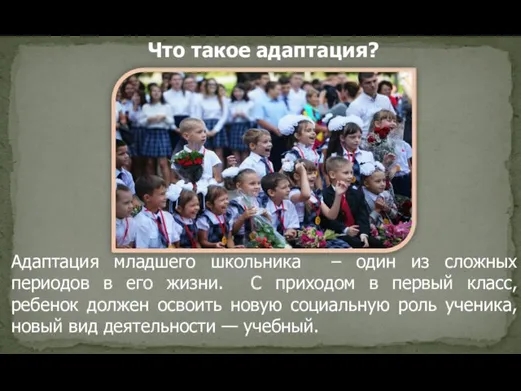 Адаптация младшего школьника – один из сложных периодов в его жизни. С