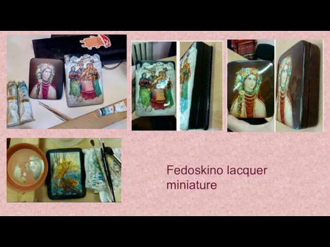 Fedoskino lacquer miniature