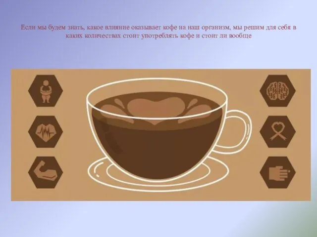 Если мы будем знать, какое влияние оказывает кофе на наш организм, мы