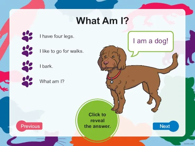 What Am I? I have four legs. I like to go for