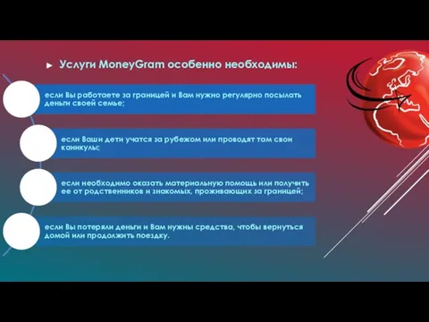 Услуги MoneyGram особенно необходимы: