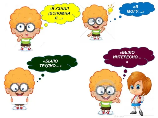 «Я УЗНАЛ (ВСПОМНИЛ…» «Я МОГУ…» «БЫЛО ТРУДНО…» «БЫЛО ИНТЕРЕСНО…»