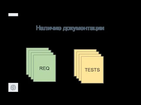 Наличие документации REQ TESTS Актуальны требования и неактуальные тестовые артефакты