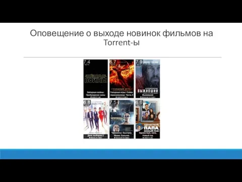 Оповещение о выходе новинок фильмов на Torrent-ы