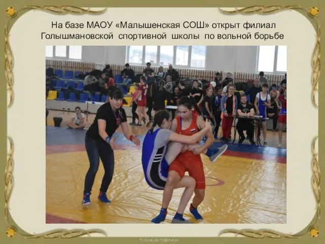 На базе МАОУ «Малышенская СОШ» открыт филиал Голышмановской спортивной школы по вольной борьбе