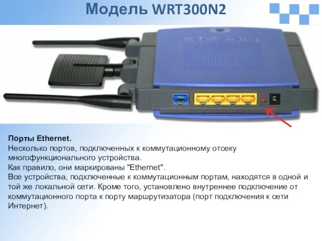 → Порты Ethernet. Несколько портов, подключенных к коммутационному отсеку многофункционального устройства. Как