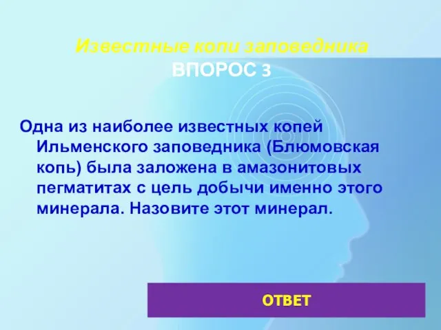 Известные копи заповедника ВПОРОС 3 Одна из наиболее известных копей Ильменского заповедника