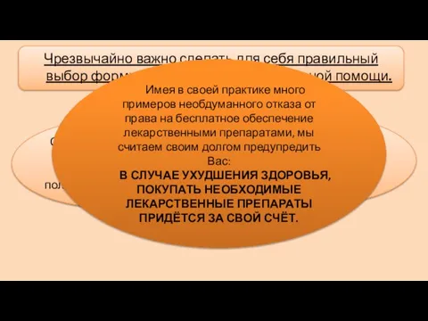 Чрезвычайно важно сделать для себя правильный выбор формы предоставления социальной помощи. Подумайте!