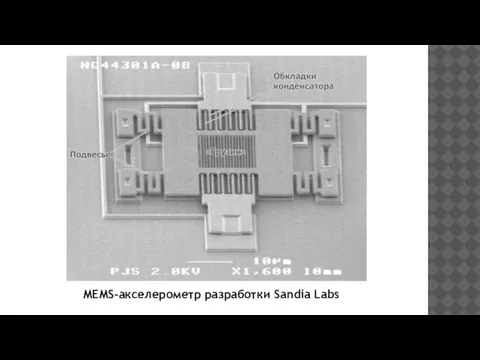 MEMS-акселерометр разработки Sandia Labs