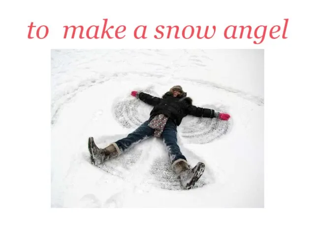 to make a snow angel