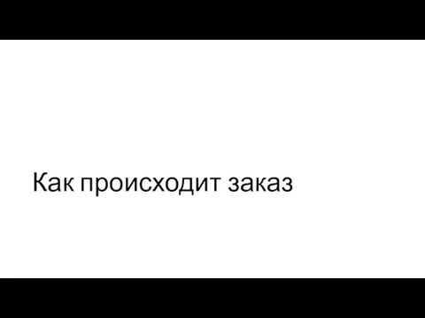 Как происходит заказ