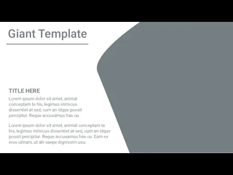 Giant Template Lorem ipsum dolor sit amet, animal conceptam te his, legimus