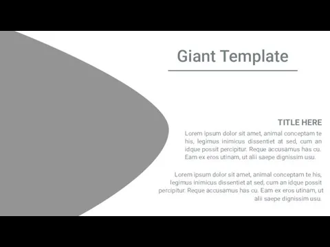 Giant Template Lorem ipsum dolor sit amet, animal conceptam te his, legimus