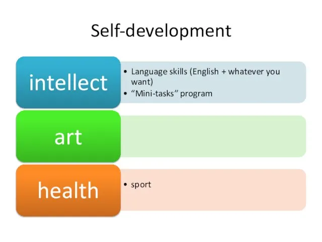 Self-development