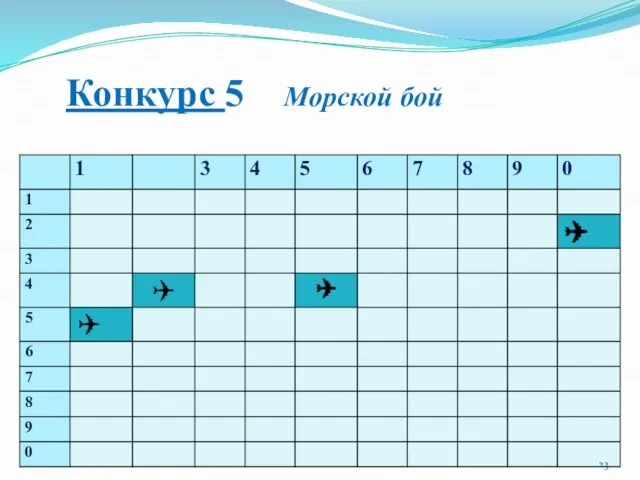 Конкурс 5 Морской бой