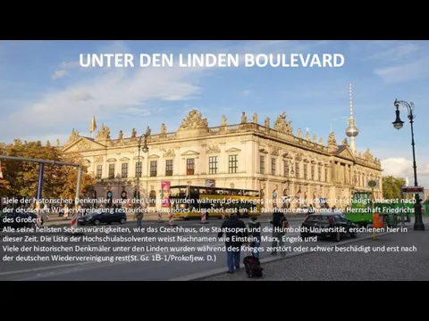 Unter den Linden boulevard