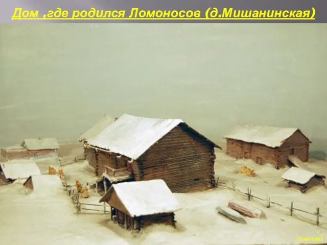 Дом ,где родился Ломоносов (д.Мишанинская)