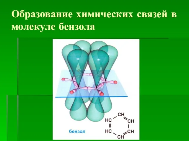 Образование химических связей в молекуле бензола