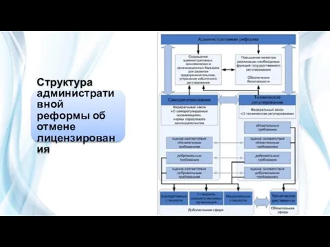 Структура административной реформы об отмене лицензирования