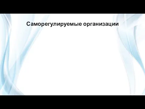 Саморегулируемые организации