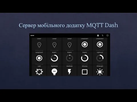 Сервер мобільного додатку MQTT Dash