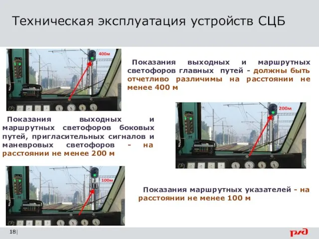 Техническая эксплуатация устройств СЦБ | Показания выходных и маршрутных светофоров главных путей