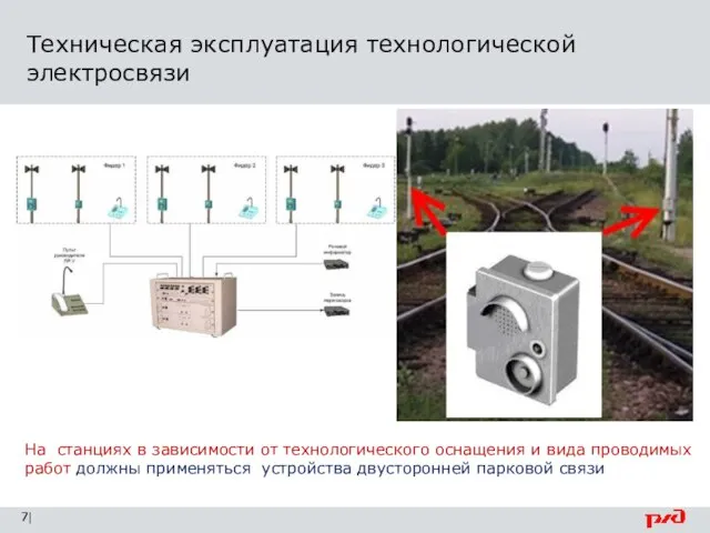 Техническая эксплуатация технологической электросвязи | На станциях в зависимости от технологического оснащения