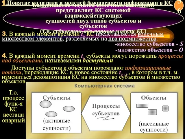 Большинство моделей конечных состояний представляет КС системой взаимодействующих сущностей двух типов субъектов