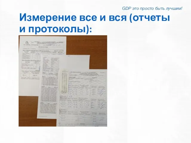 Измерение все и вся (отчеты и протоколы): GDP это просто быть лучшим!