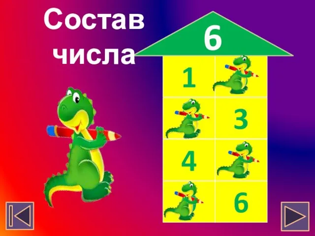 1 5 3 3 4 2 0 6 Состав числа 6