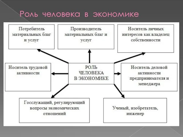 Роль человека в экономике