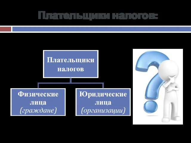 Плательщики налогов: