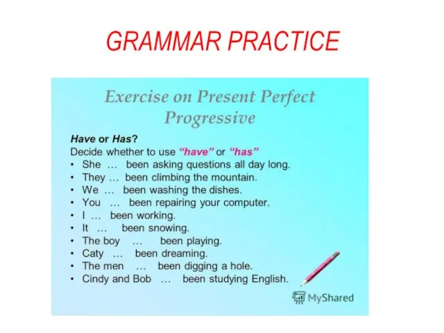 GRAMMAR PRACTICE