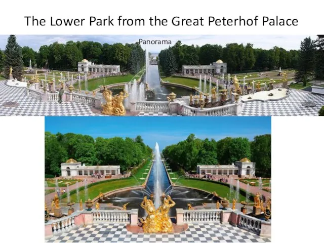 The Lower Park from the Great Peterhof Palace Panorama