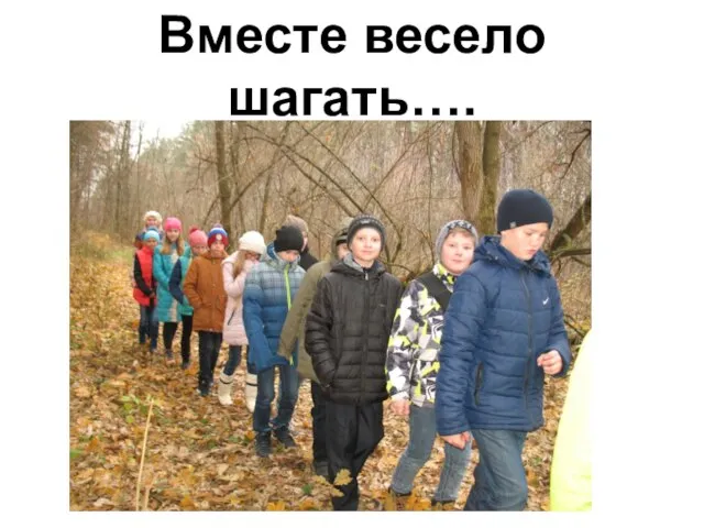 Вместе весело шагать….