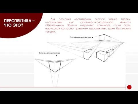 ПЕРСПЕКТИВА – ЧТО ЭТО? Для создания достоверных скетчей знание теории перспективы для