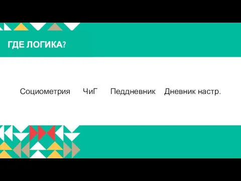 Социометрия ЧиГ Педдневник Дневник настр. ГДЕ ЛОГИКА?