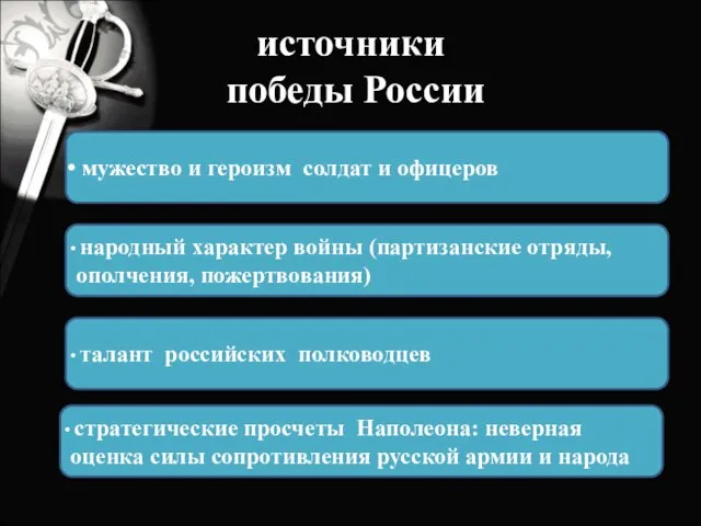 источники победы России мужество и героизм солдат и офицеров народный характер войны